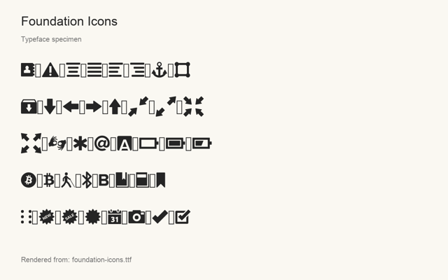Typeface specimen rendered from the distributed font