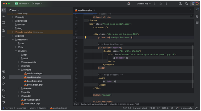 Official application interface