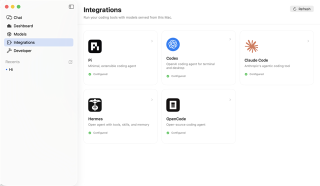 Official application interface