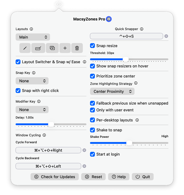 Official application interface