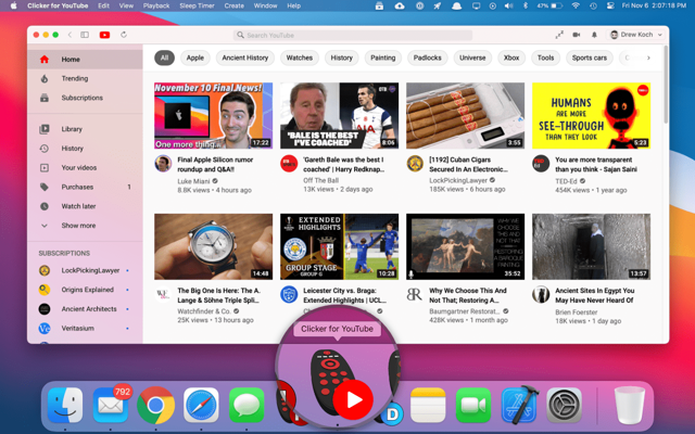 Official application interface
