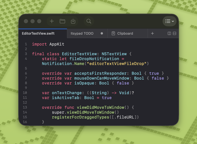 Official application interface