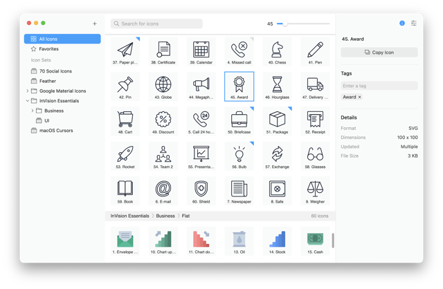 Official Mac icon-library example, Oct 2026; build unspecified, not a local test.