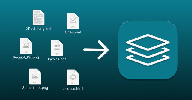 Ilustração oficial de importação de documentos; não é captura do aplicativo.