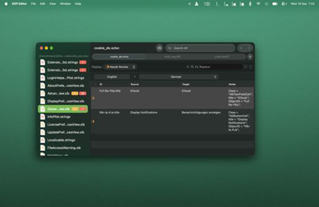 Interfaz oficial de la aplicación