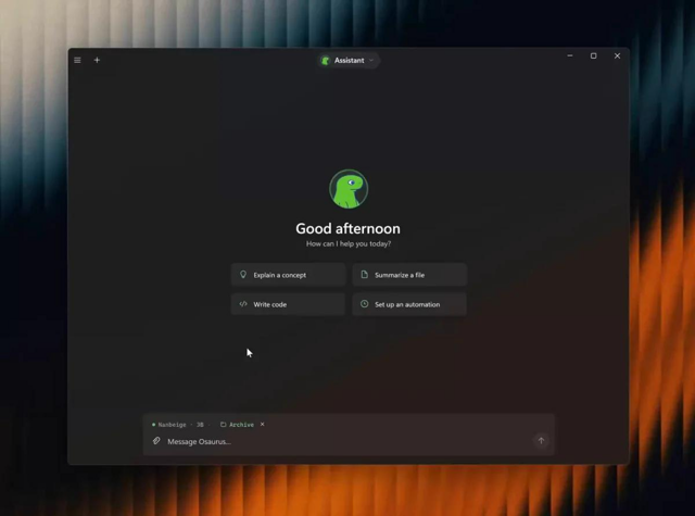 Official product interface example