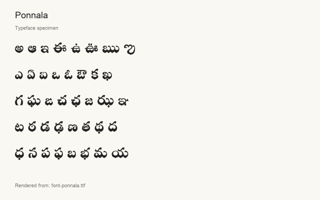 Typeface specimen rendered from the distributed font