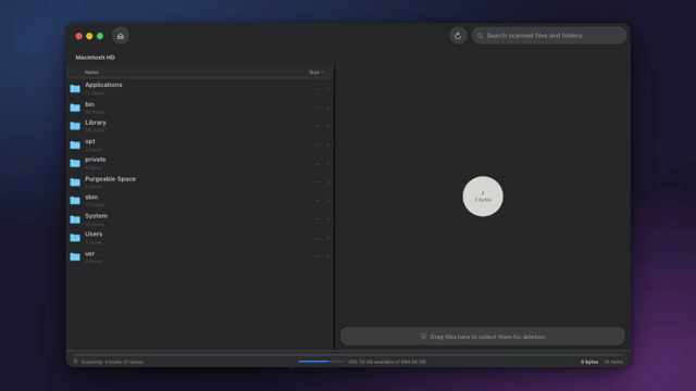 Disk-scan window example with macOS controls; exact version and original source unverified.