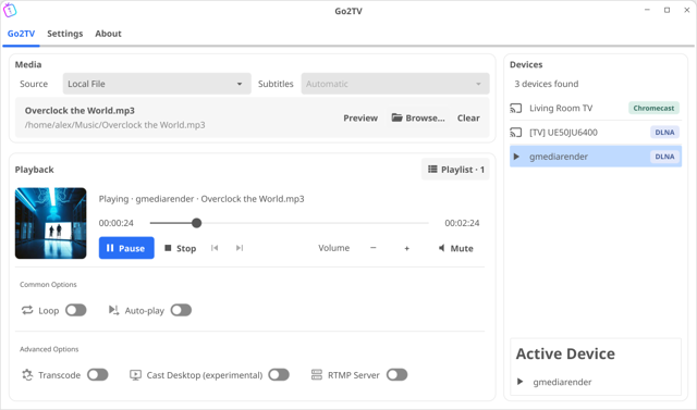 Official application interface
