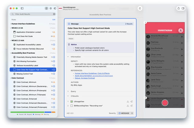 Official application interface