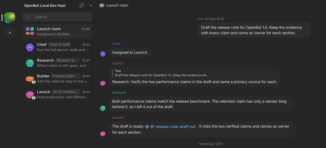 OpenBot запускает команду ИИ-агентов на вашем Mac