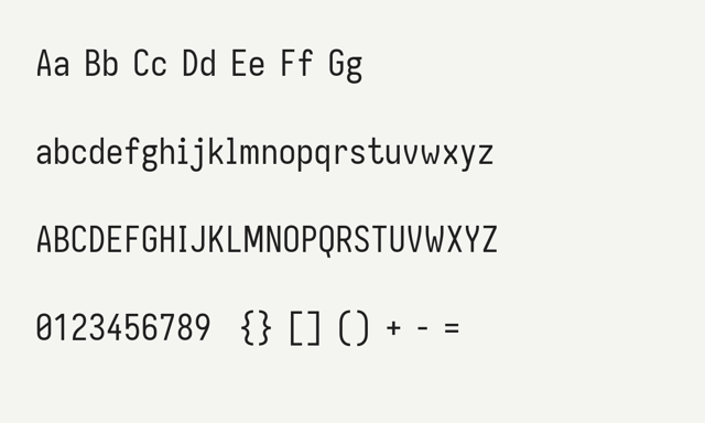 使用上游字体文件渲染的文字样张。