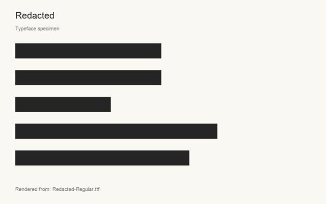 Typeface specimen rendered from the distributed font