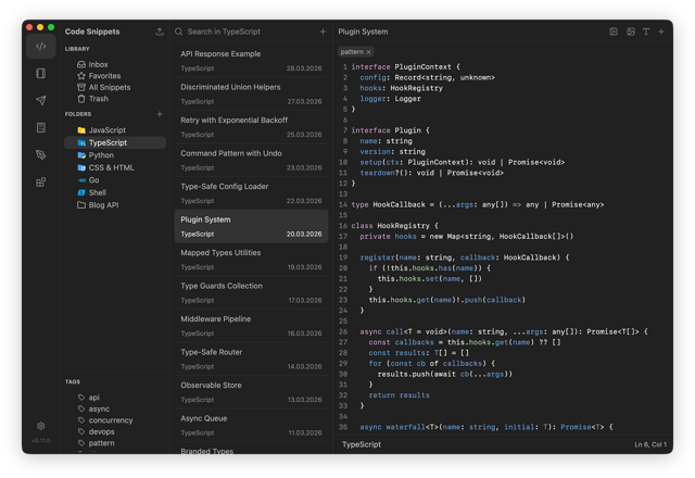 Official application interface