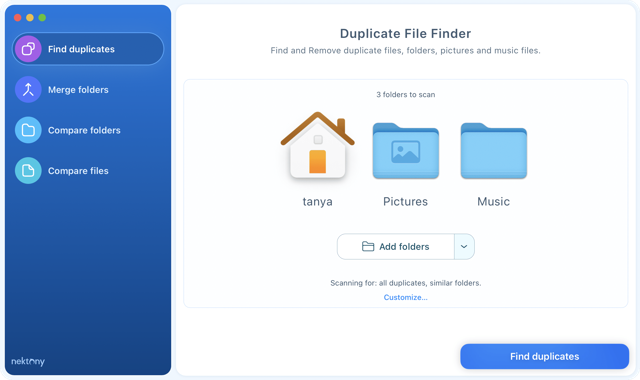 Interface oficial do aplicativo