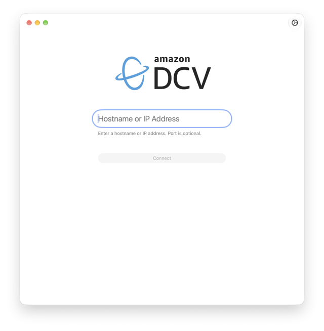 Official Amazon DCV (formerly NICE DCV) Mac connection example, Oct 2026; not a local build test.