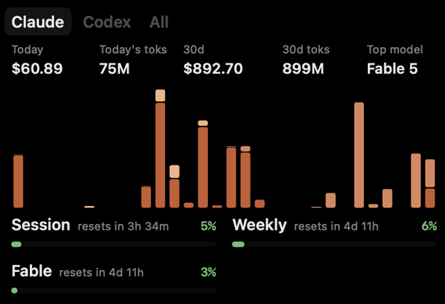 Notchi usage dashboard — official example
