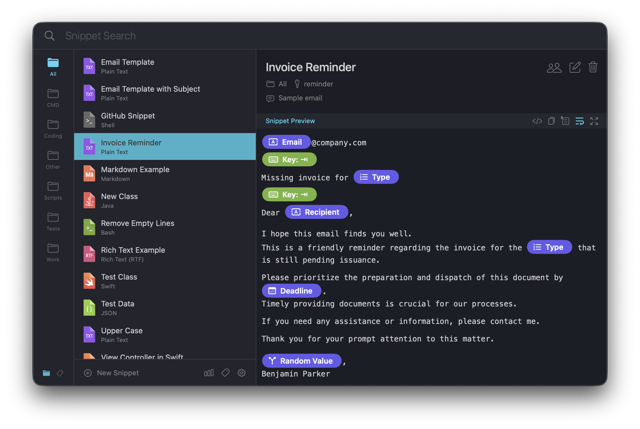 Official application interface