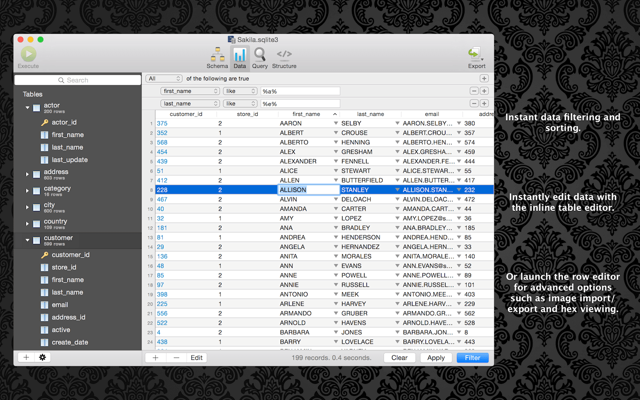 Official application interface