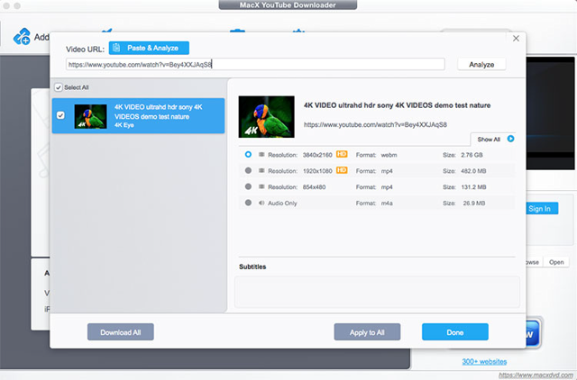 Official application interface