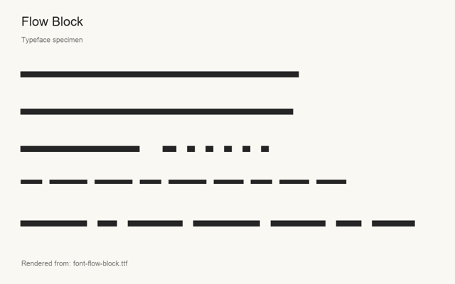 Typeface specimen rendered from the distributed font