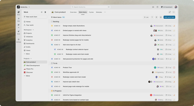 Official application interface