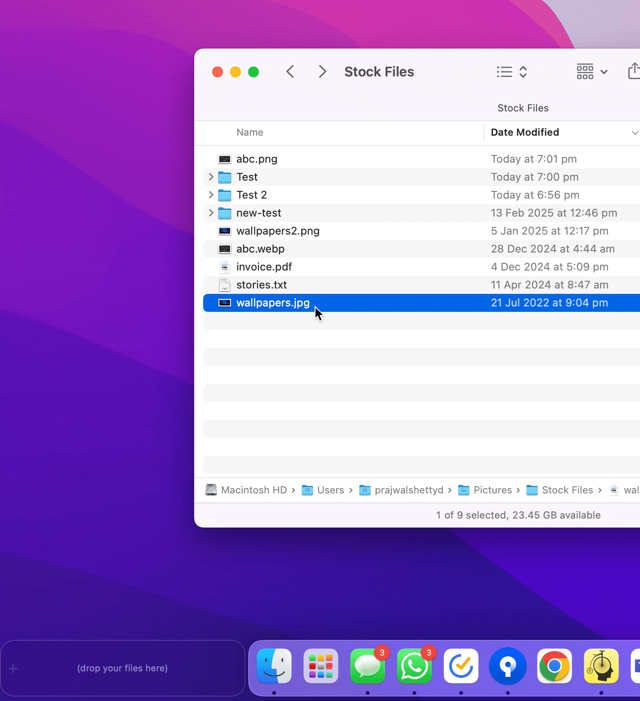 Official application interface