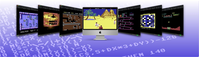 VirtualC64 Mac 版模擬遊戲視窗（官方展示圖）
