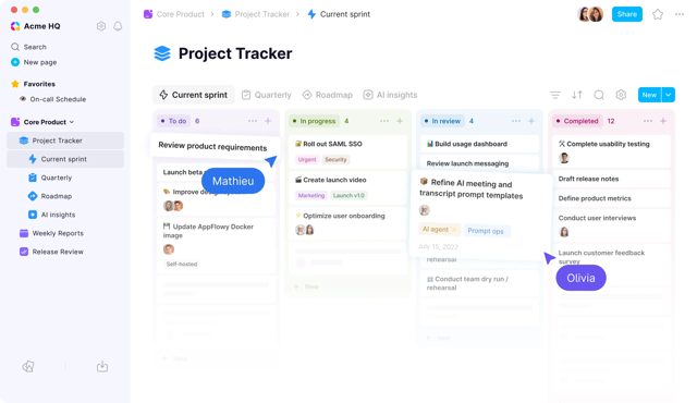 Official application interface