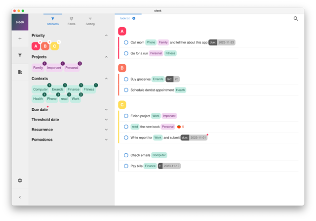 Official application interface
