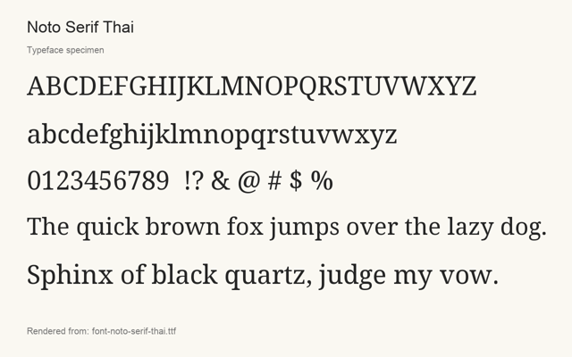 Typeface specimen rendered from the distributed font