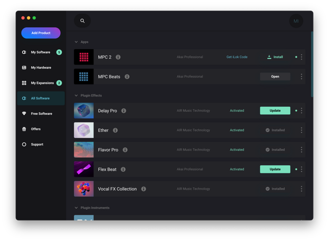 Official application interface