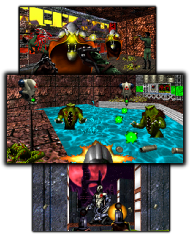 Marathon 2 — official gameplay screenshot collage