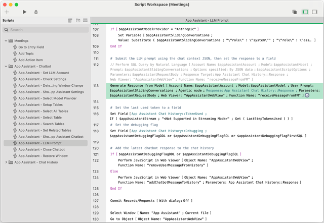 Script Workspace on macOS — official App Assistant tutorial