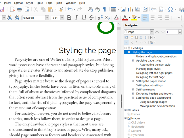 Official website Writer feature example; not a screenshot specific to the current macOS version.