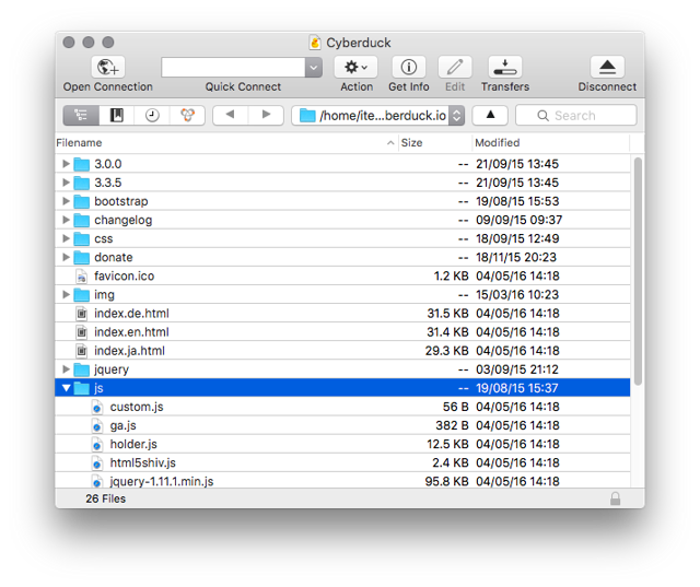 Official historical Mac file-browser screenshot; older interface, not a depiction of the current 9.5.4 UI.