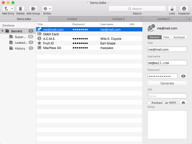 Official application interface