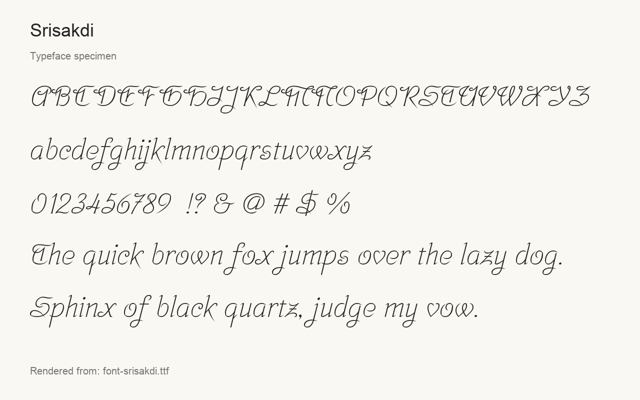 Typeface specimen rendered from the distributed font