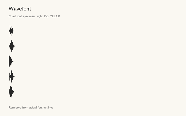 Typeface specimen rendered from the distributed font
