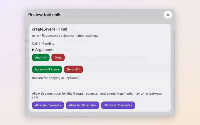 Official application interface