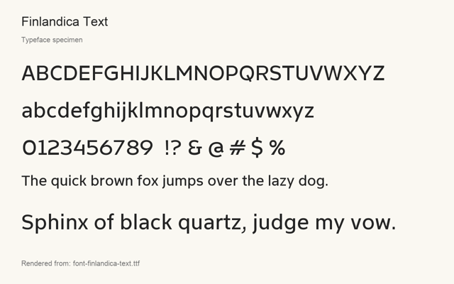 Typeface specimen rendered from the distributed font