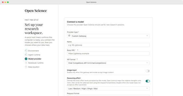Official application interface