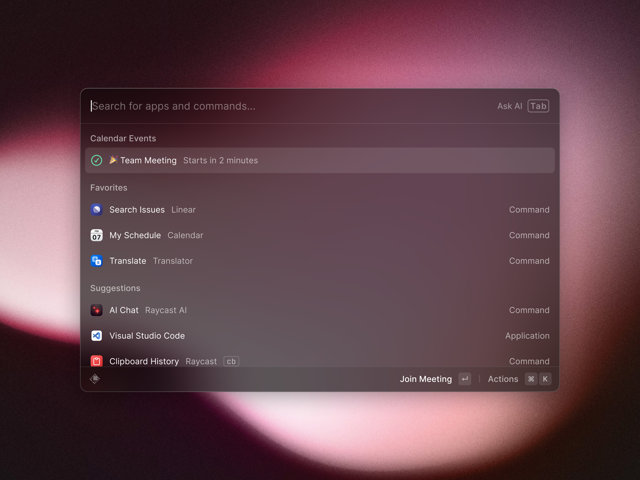 Official application interface