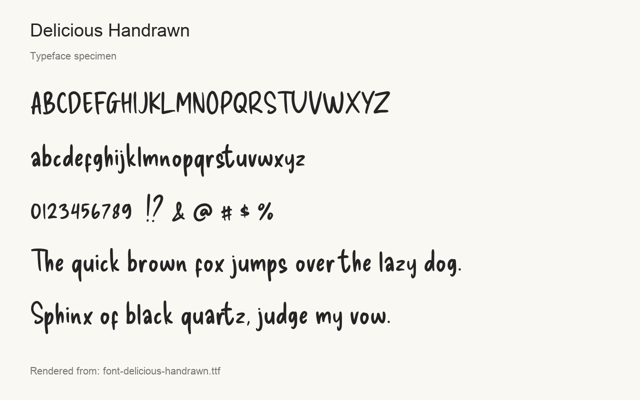 Typeface specimen rendered from the distributed font