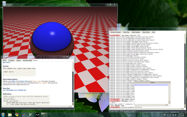 Official Factor interface on Windows.