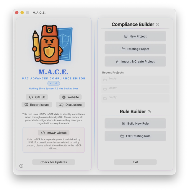 Official application interface