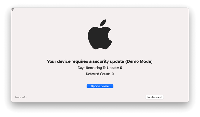 Official application interface