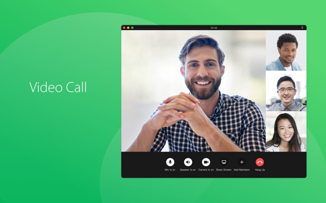 Publisher Mac App Store voice/video-call interface example from 3.7.1; not the current 4.1.15 build.