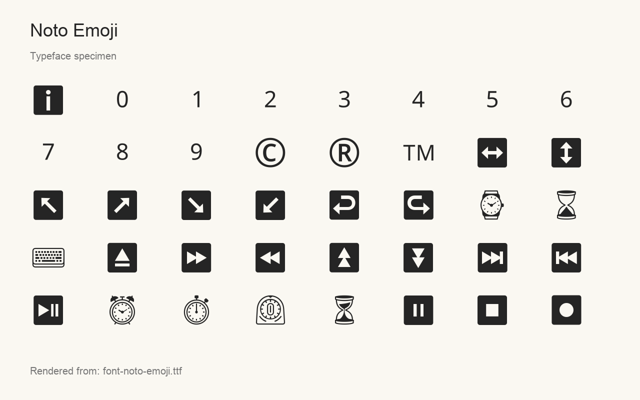 Typeface specimen rendered from the distributed font