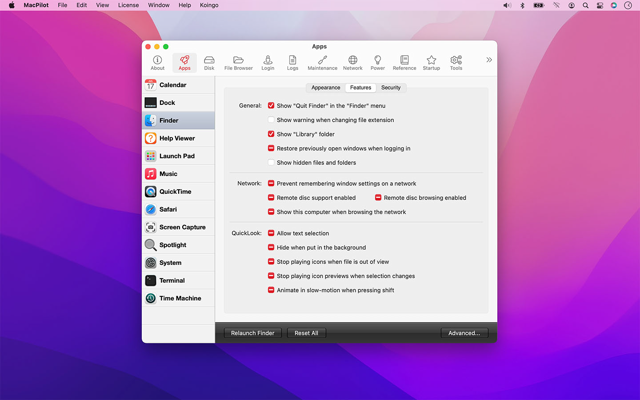 Official application interface